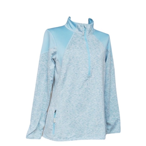 Eddie Bauer Women's Jacket Large Blue Quarter Zip Two-Tone - Picture 2 of 6